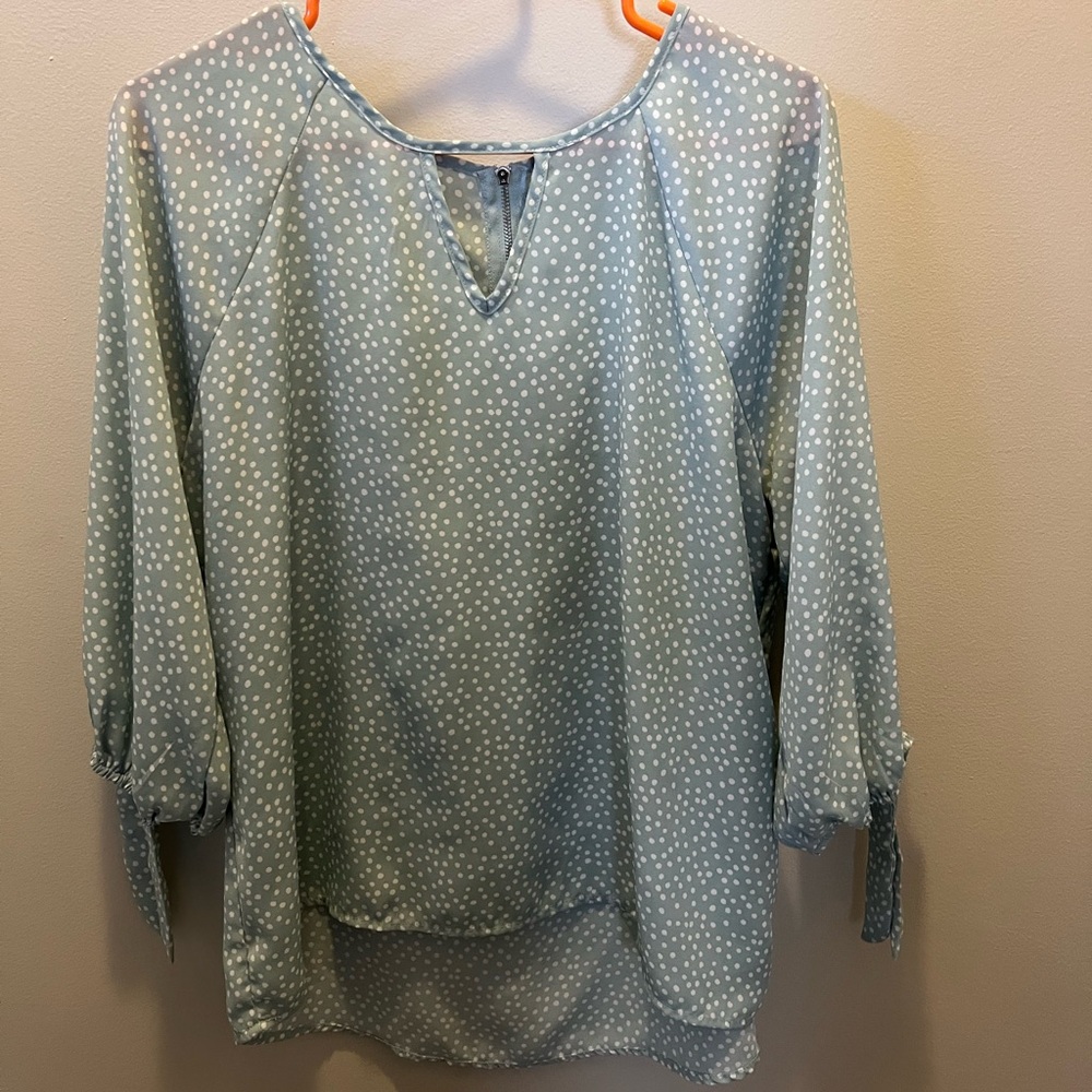 Light Green Polka Dot Blouse
